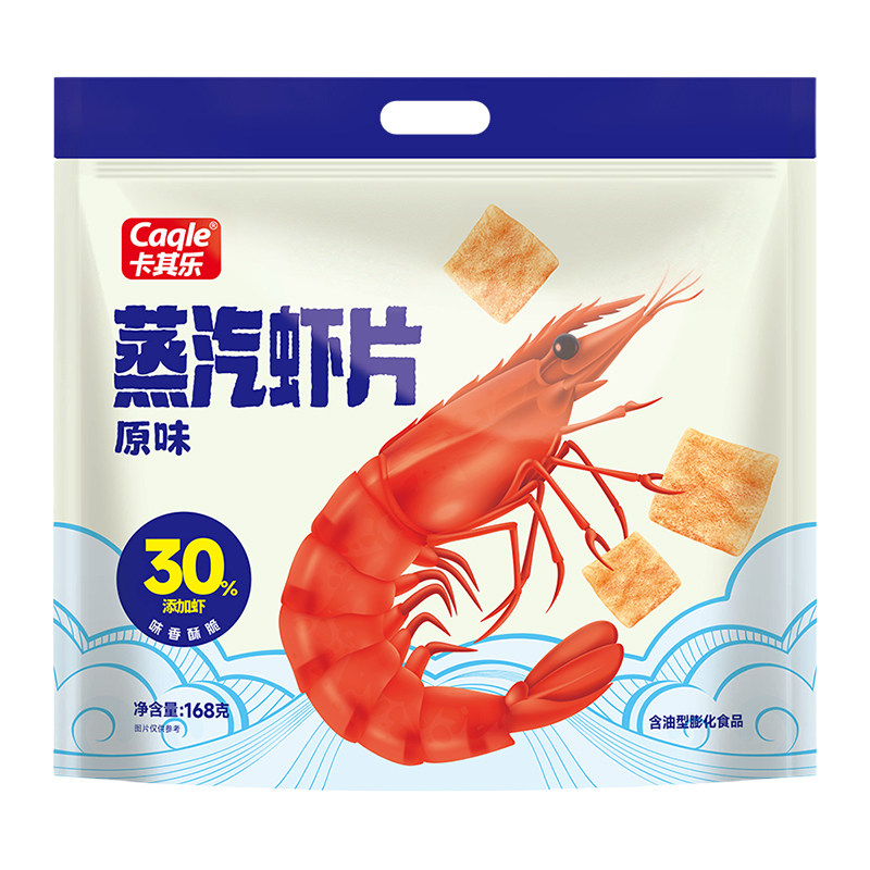 卡其乐蒸汽虾片原味168g