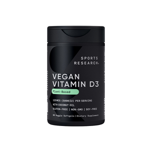 SportsResearch 5000IU维生素D3补钙促吸收备孕中老年成人SR素vd3