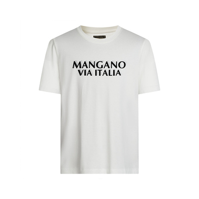 【长绒棉】Mangano曼加龙 植绒印花品牌时尚短袖25夏季新款T恤男