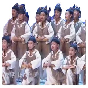 儿童国学服装书童汉服表演新学堂歌弟子规三字经古诗歌朗诵演出服