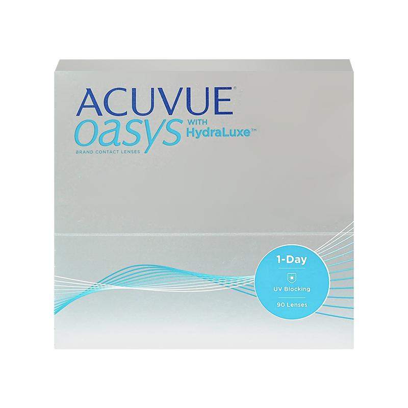 强生安视优欧舒适日抛型硅水凝胶ACUVUE OASYS隐形眼镜90片超值装