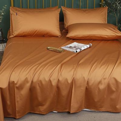 轻奢纯棉加厚100埃及棉床单单件简约棉布贡缎纯色被单双人1.8米