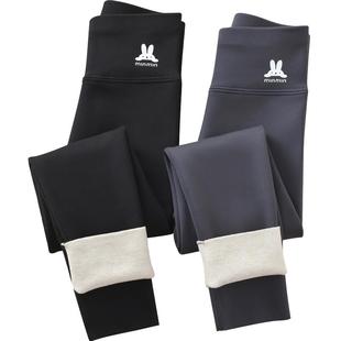 女童加绒鲨鱼裤秋冬款2025新款薄绒保暖裤子一体绒高腰儿童打底裤