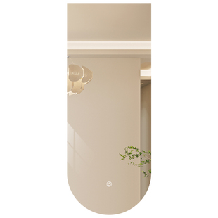 通顶智能浴室镜子倒挂拱形卫生间洗手台壁挂灯镜触摸屏卫浴长镜