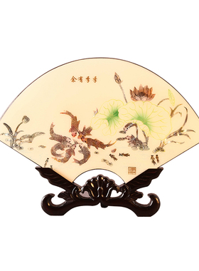 扇形生日商务工艺品扬州漆器厂
