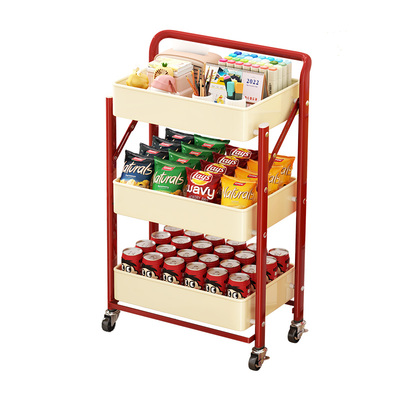 【2.0加厚碳钢】折叠置物架落地