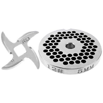 12型绞肉机刀片不锈钢十字刀头孔板篦子筛网 128商用绞馅配件商用