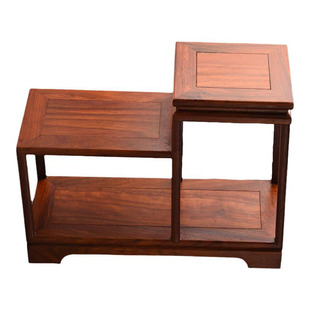 从简黄花梨实木紫砂壶摆放展示架博古架多宝阁置物架茶具收纳杯架