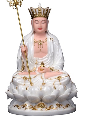 地藏王菩萨佛像汉白玉石雕