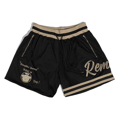 REMEFIT美式双层网眼4分短裤