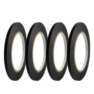 美纹胶纸黑色高粘皱纹纸耐高温胶带模型遮盖线条贴纸漆遮蔽不伤墙