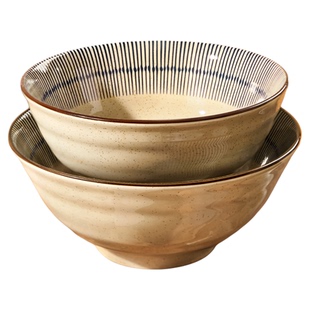 日式复古面碗家用2025新款陶瓷拉面碗汤面碗吃面条碗泡面碗大碗