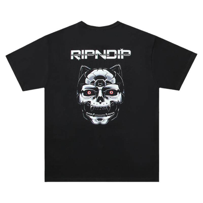 街头潮牌RIPNDIP黑豹骷髅头短袖