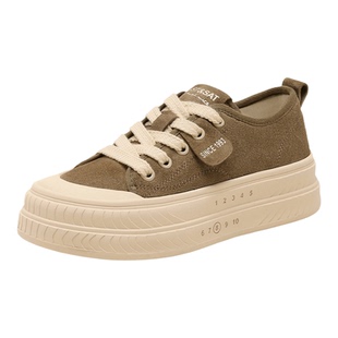 星期六休闲板鞋女款2026新款春季厚底增高百搭轻便软底面包帆布鞋