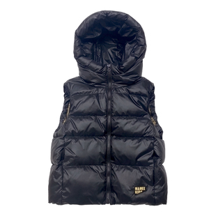 韩国黑金儿童羽绒马甲小童大童秋冬背心男童女童宝宝连帽加厚坎肩