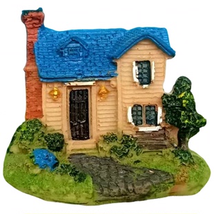 田园别墅院子小房子摆件草屋蒙古包小屋模型盆景配件假山车内装饰