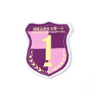 四川绵阳高新区火炬一小校徽徽章校标校牌学校标志胸牌胸标