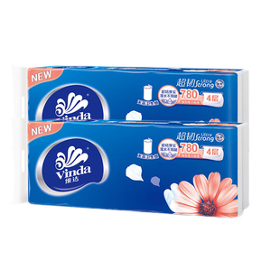 维达卷纸超韧无芯卫生间手纸4层厕所纸卷筒纸整箱实惠装批发家用