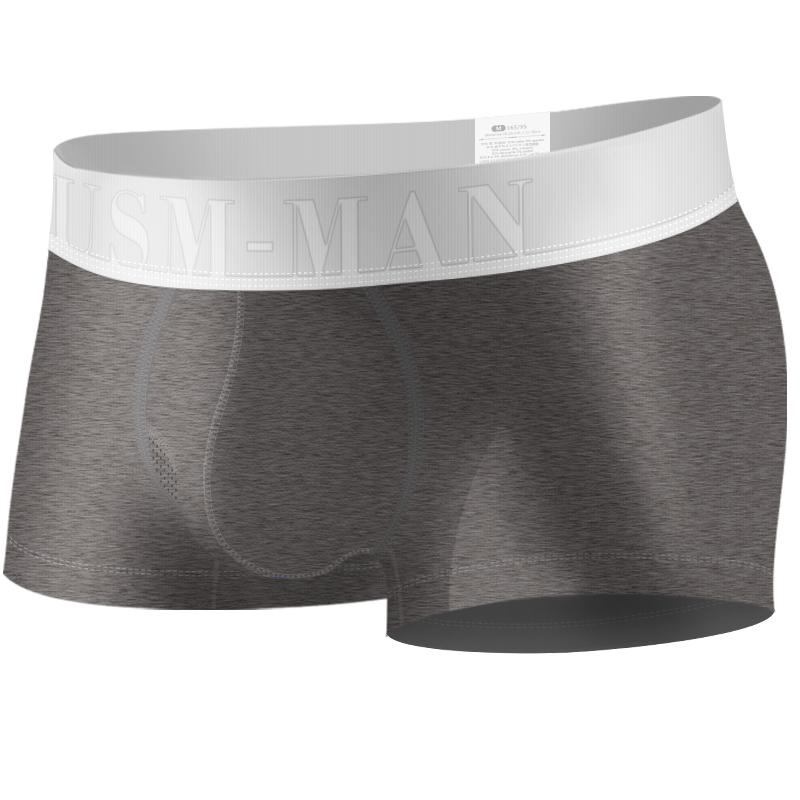 特价 USM长绒棉男士内裤平角裤D凸显大性感 男四角裤透气内裤低腰