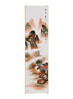 新中式流水财富装饰画客厅玄关