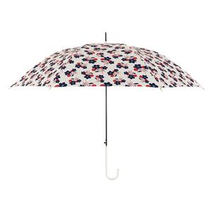 盐系小花伞女晴雨两用复古风长柄雨伞防晒防紫外线黑胶遮阳太阳伞