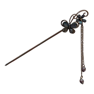 新中式琉璃花朵发簪女古风步摇流苏盘发簪子2025新款高端发钗发饰