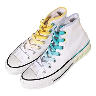 适配匡威1970AJ1蒂芙尼绿薄荷绿冰淇淋白绿橙鸳鸯糖果渐变鞋带扁