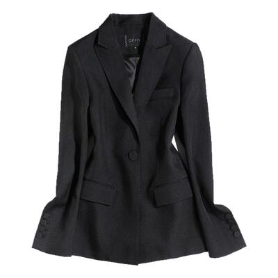 OFFIY公务员短款收腰黑职业西装