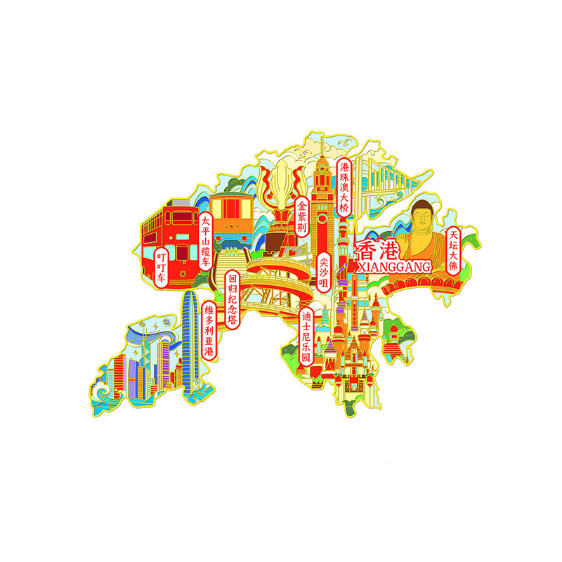 (有版权)香港维多利亚港冰箱贴