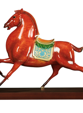 黄铜马到成功马摆件开业礼物