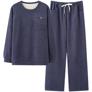 睡衣男款薄绒暖套装长袖2025新款男士秋冬季磨毛德绒家居服可外穿