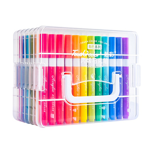 touch color 丙烯马克笔软头水彩笔小学生美术专用48色儿童可水洗无毒幼儿园不透色可擦画画笔高颜值彩色笔