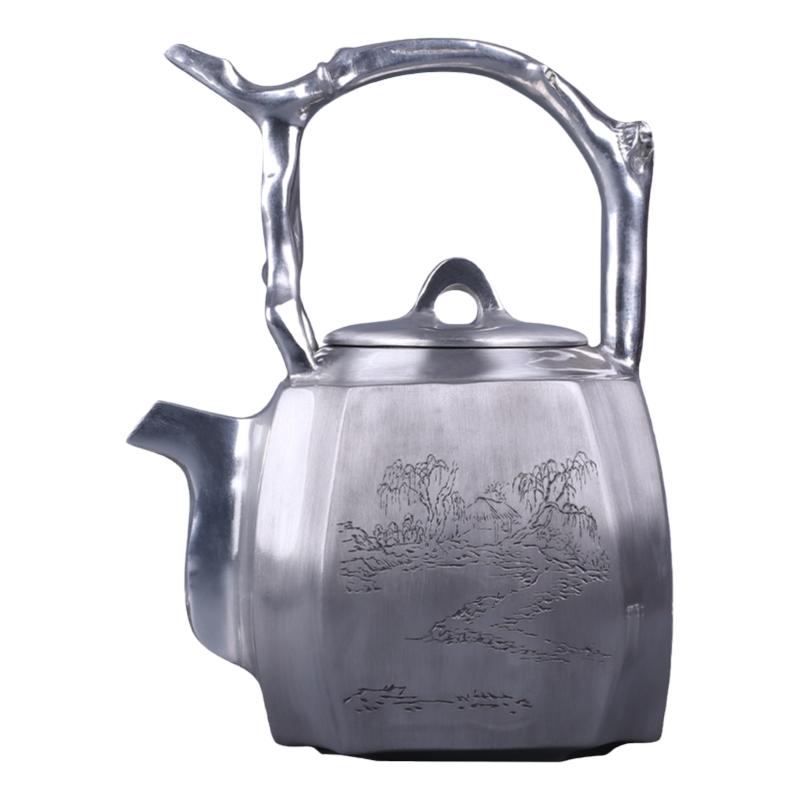 锡都个旧手工999纯锡茶具泡茶壶