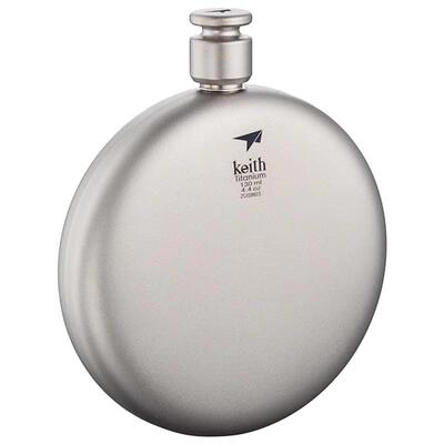 keith铠斯纯钛小酒壶户外精致露营便携酒壶随身迷你水壶白酒壶