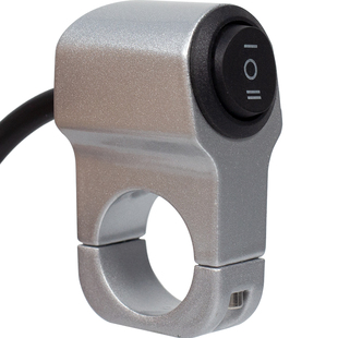 摩托车专用射灯开关三线改装铝合金外置控制电动车远近光石栏防水