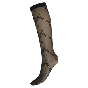 Wolford/沃尔福特Floret哑光花卉时尚舒适及膝小腿袜女34423