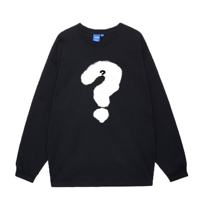 山小川潮牌美式纯棉t恤长袖男重磅男生秋冬季内搭男生圆领打底衫