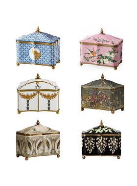 客厅纯铜摆件欧式法式美式装饰盒