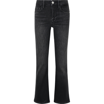 【折扣】FRAME 女士深灰色高腰微喇九分牛仔裤