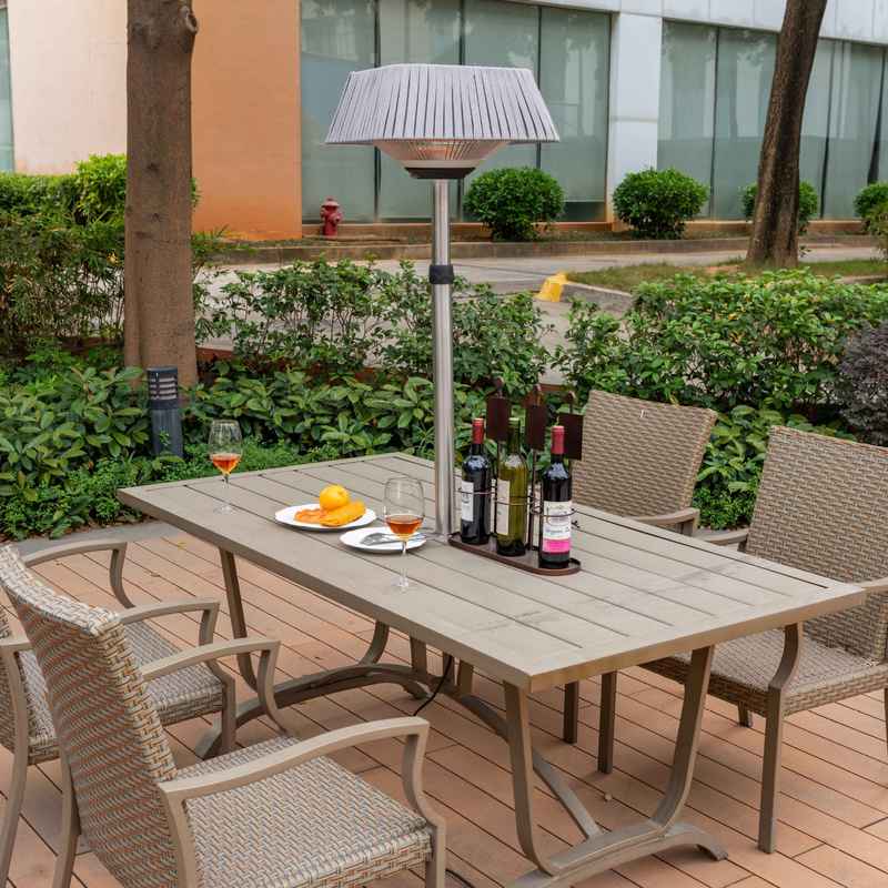 供应落地商用户外伞形电暖器餐厅泳池立杆取暖炉即热型加热器