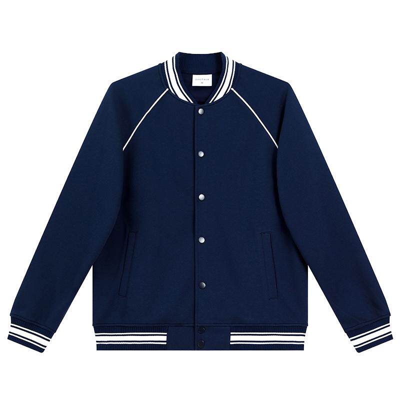 潮牌重磅落肩棒球服定制印logo