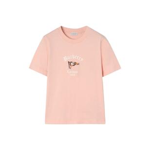 【新款】BURBERRY女装 格纹旗帜图案棉质 T 恤衫 81282071