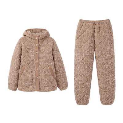 安之伴情侣珊瑚绒三层夹棉睡衣