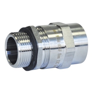 蓝江 304不锈钢接管式防爆电缆防水接头IP68内外螺纹挠性管格兰头