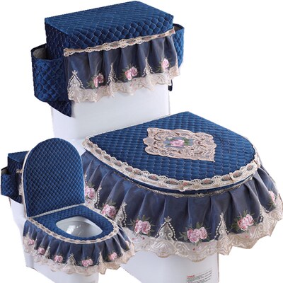 防尘抑菌坐便套布艺水箱盖马桶垫