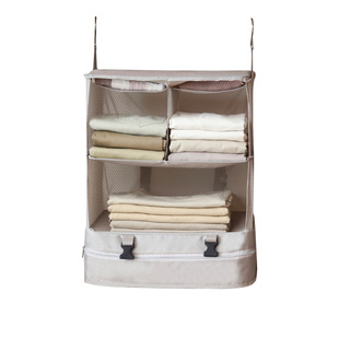 旅行衣物收纳挂袋悬挂式衣柜折叠挂包旅游行李箱衣服压缩整理神器