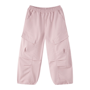 左西女童工装裤春秋款儿童洋气户外伞兵裤2026新款中大童春装裤子