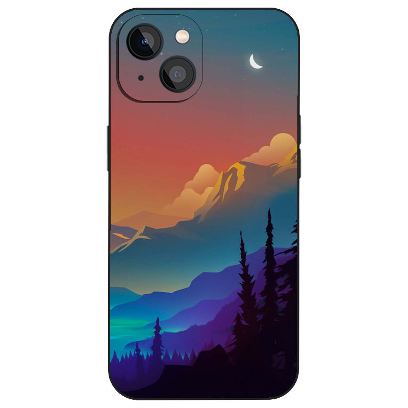 唯美风景手绘插画全包手机壳适用iPhone16硅胶11防摔12日系14动漫13苹果15ProMax华为OPPO小米VIVO保护套
