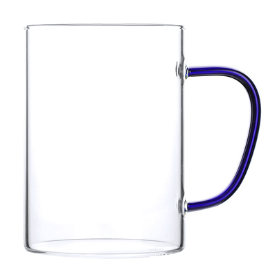 平底高硼硅玻璃茶杯耐高温带把杯