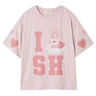 SNIDEL HOME2025秋冬新品Care Bears联名短袖T恤睡衣SHCT254087